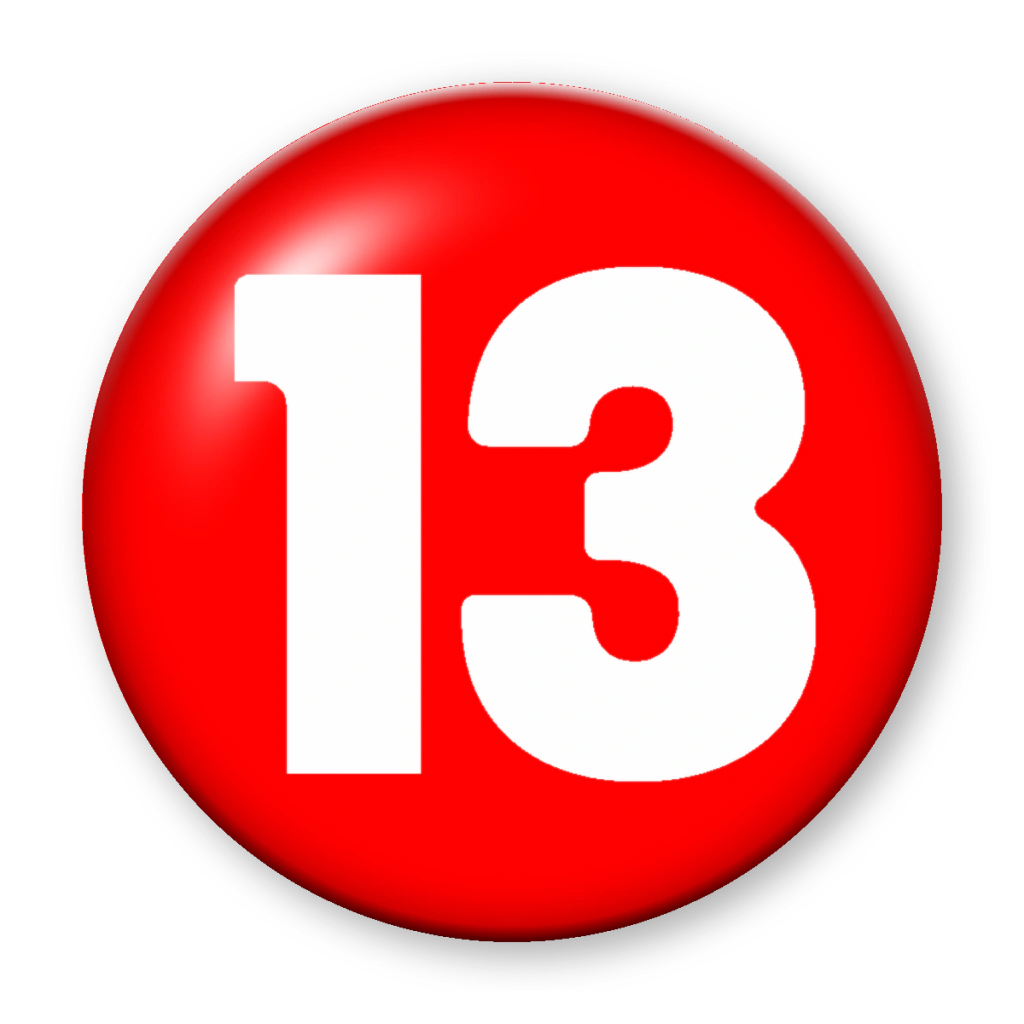 Broche 13 (Branco no Vermelho)