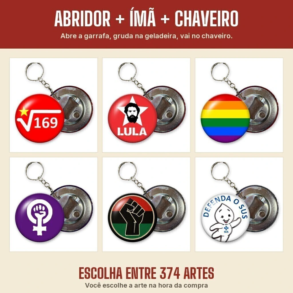 Abridor + Ímã + Chaveiro
