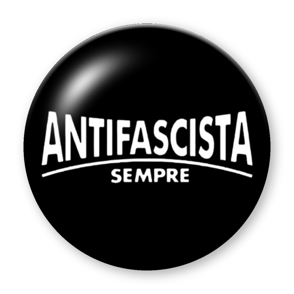 Broche Antifascista Sempre (tipografia)