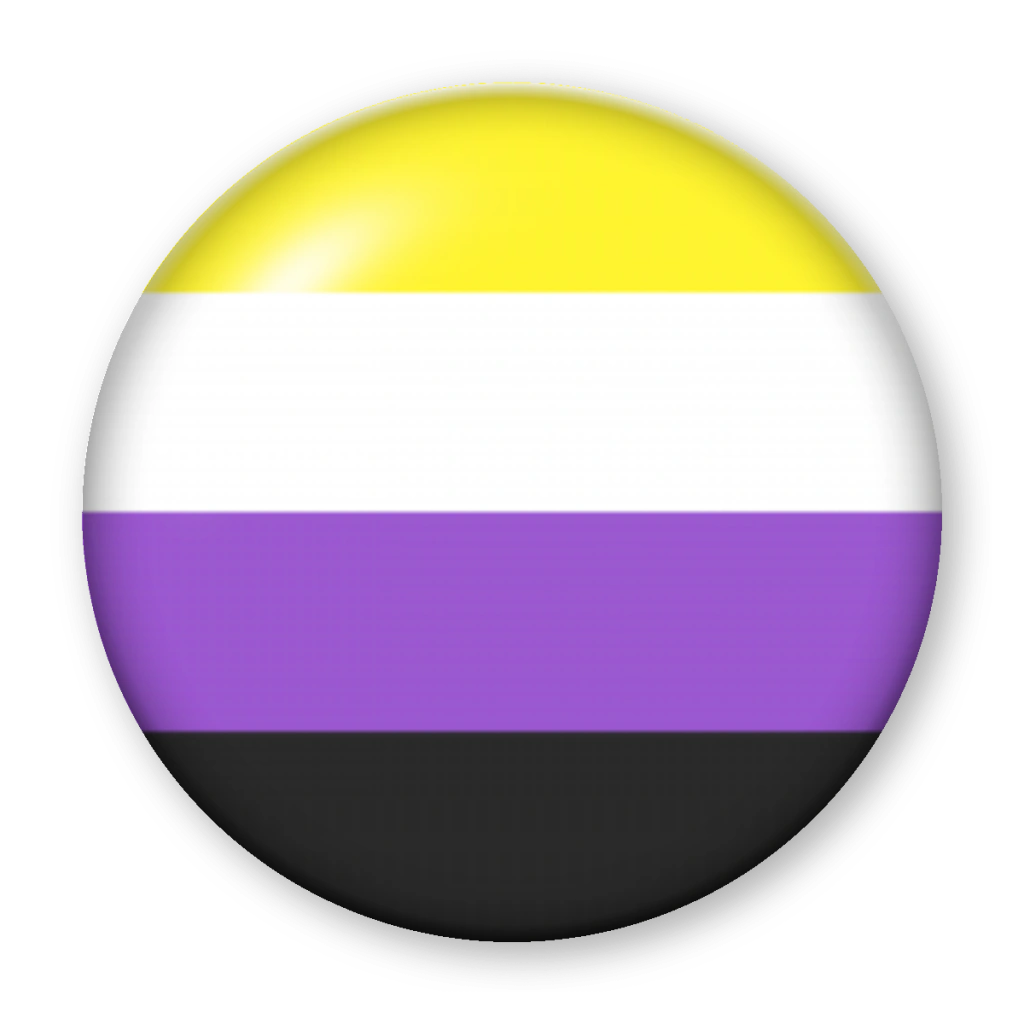 Broche Bandeira Não-Binárie