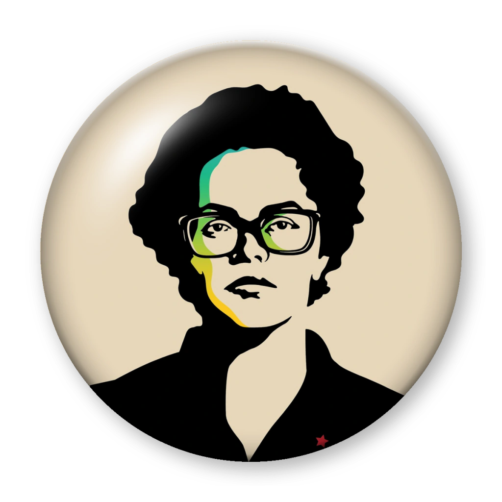 Broche Dilma Coração Valente