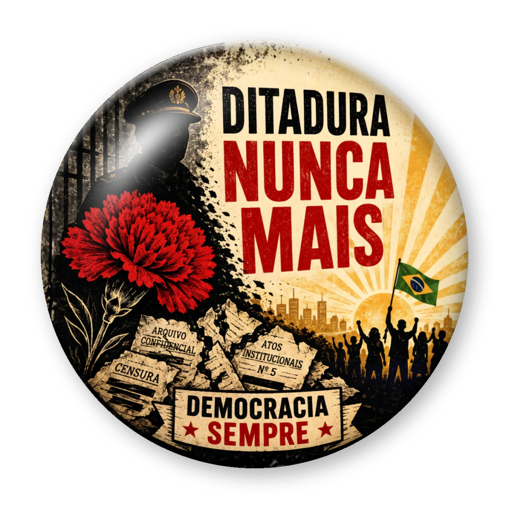 Broche Ditadura Nunca Mais, Democracia Sempre