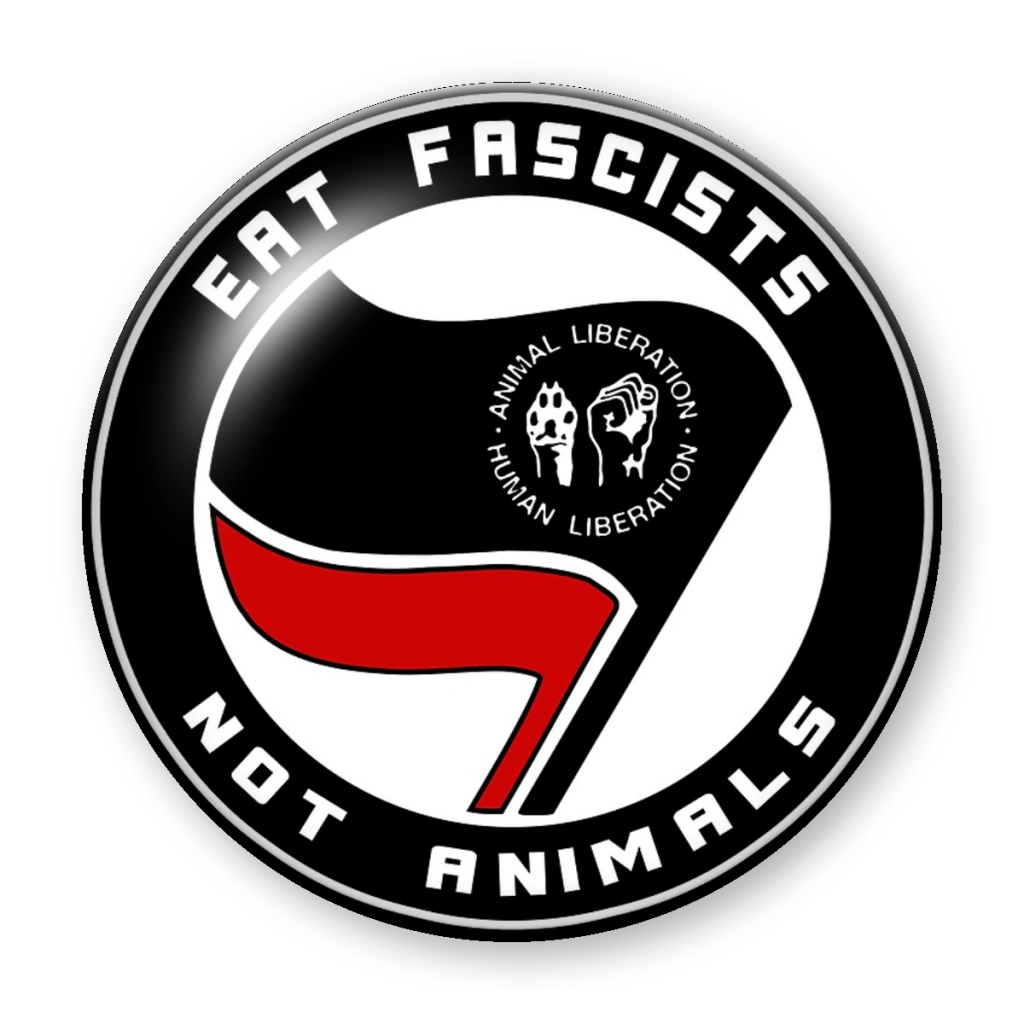 Broche Eat Fascists Not Animals (Antifa)