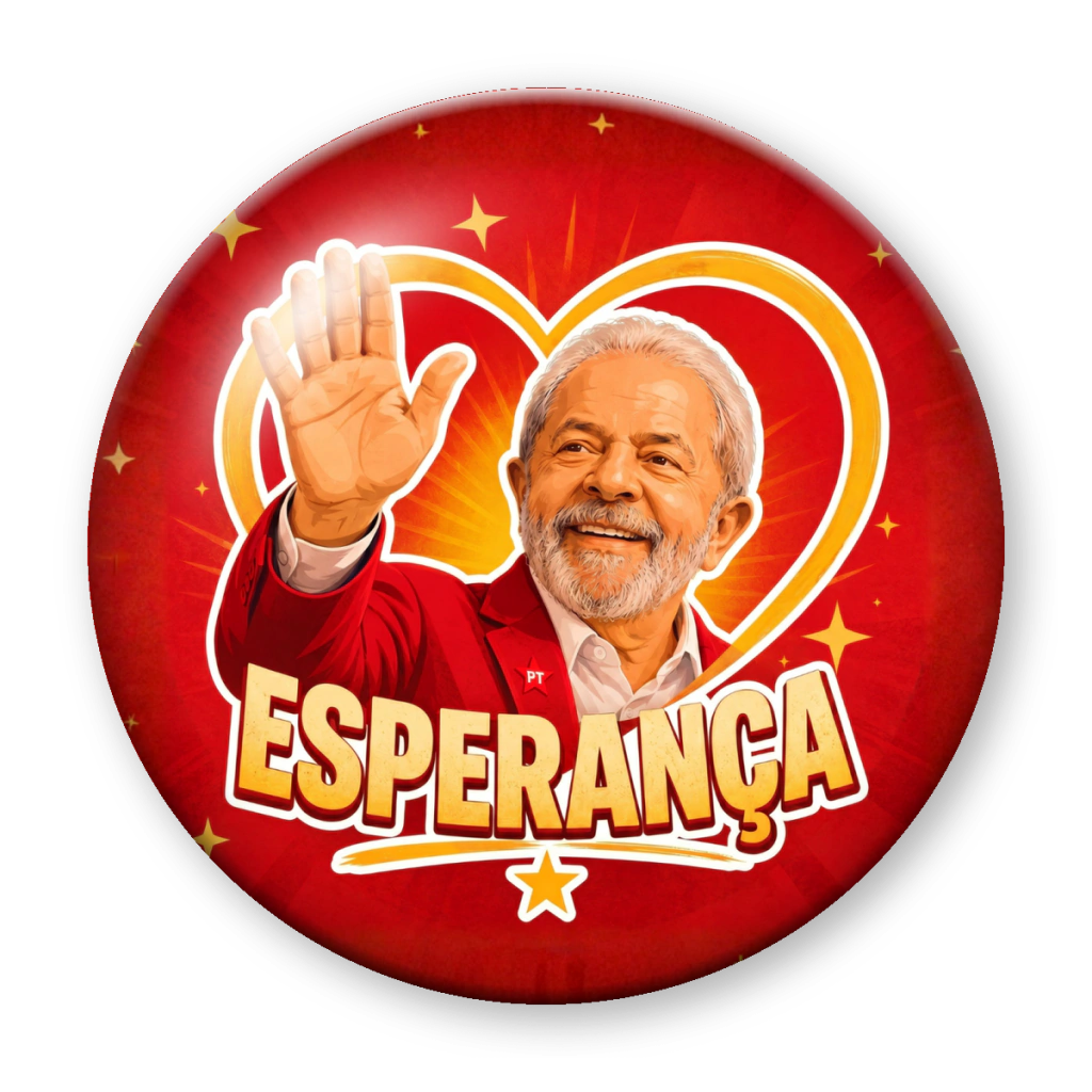 Broche Esperança com Lula!