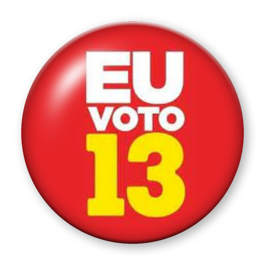 Broche Eu Voto 13