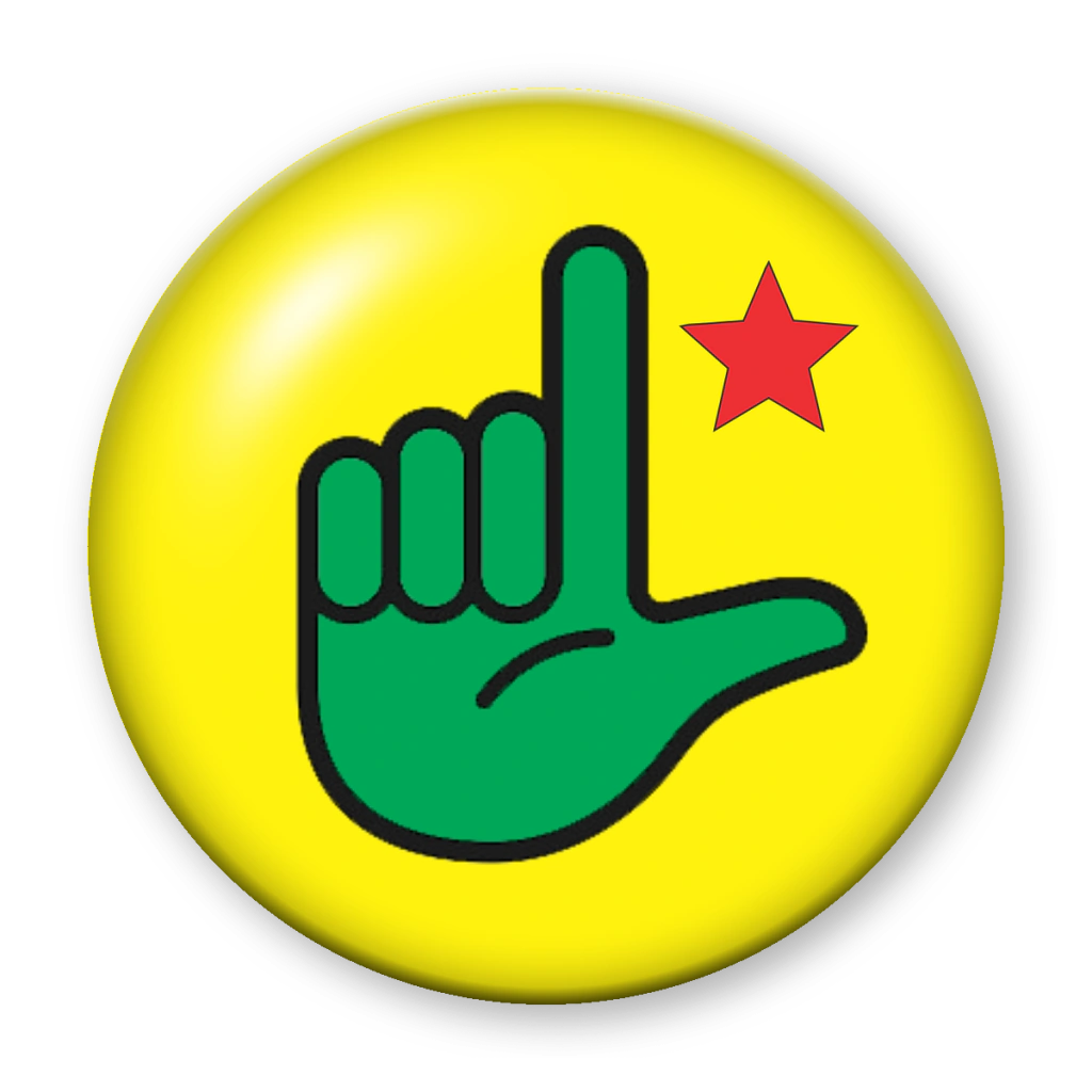 Broche Faz o L (amarelo)