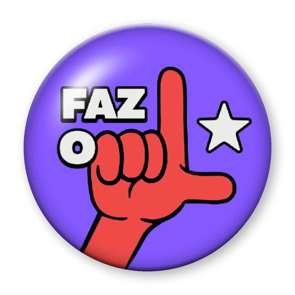 Broche Faz o L (lilás)