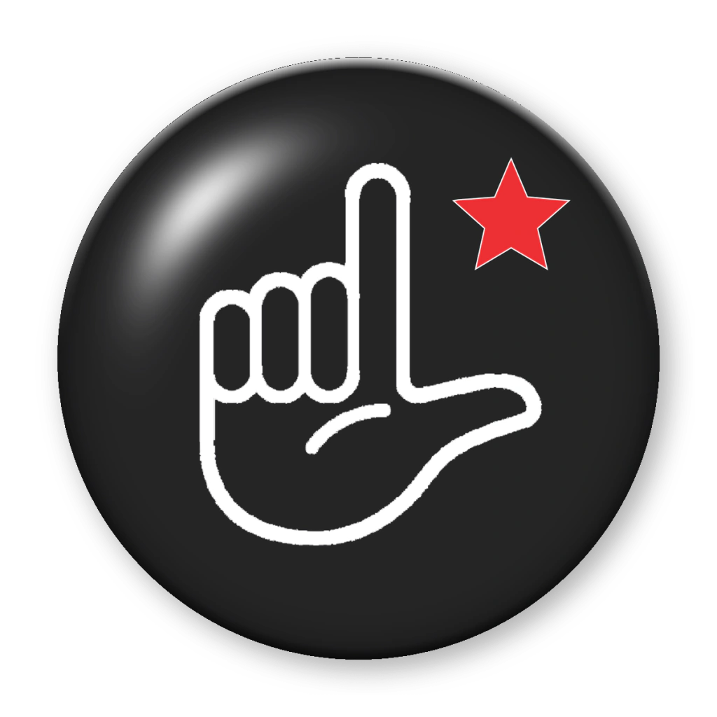 Broche Faz o L (preto)