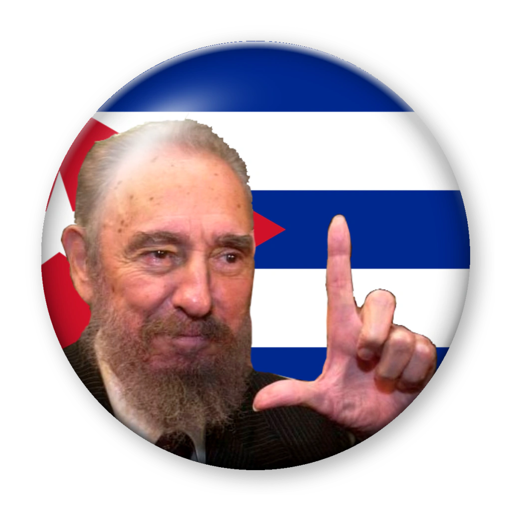 Broche Fidel Castro faz o L