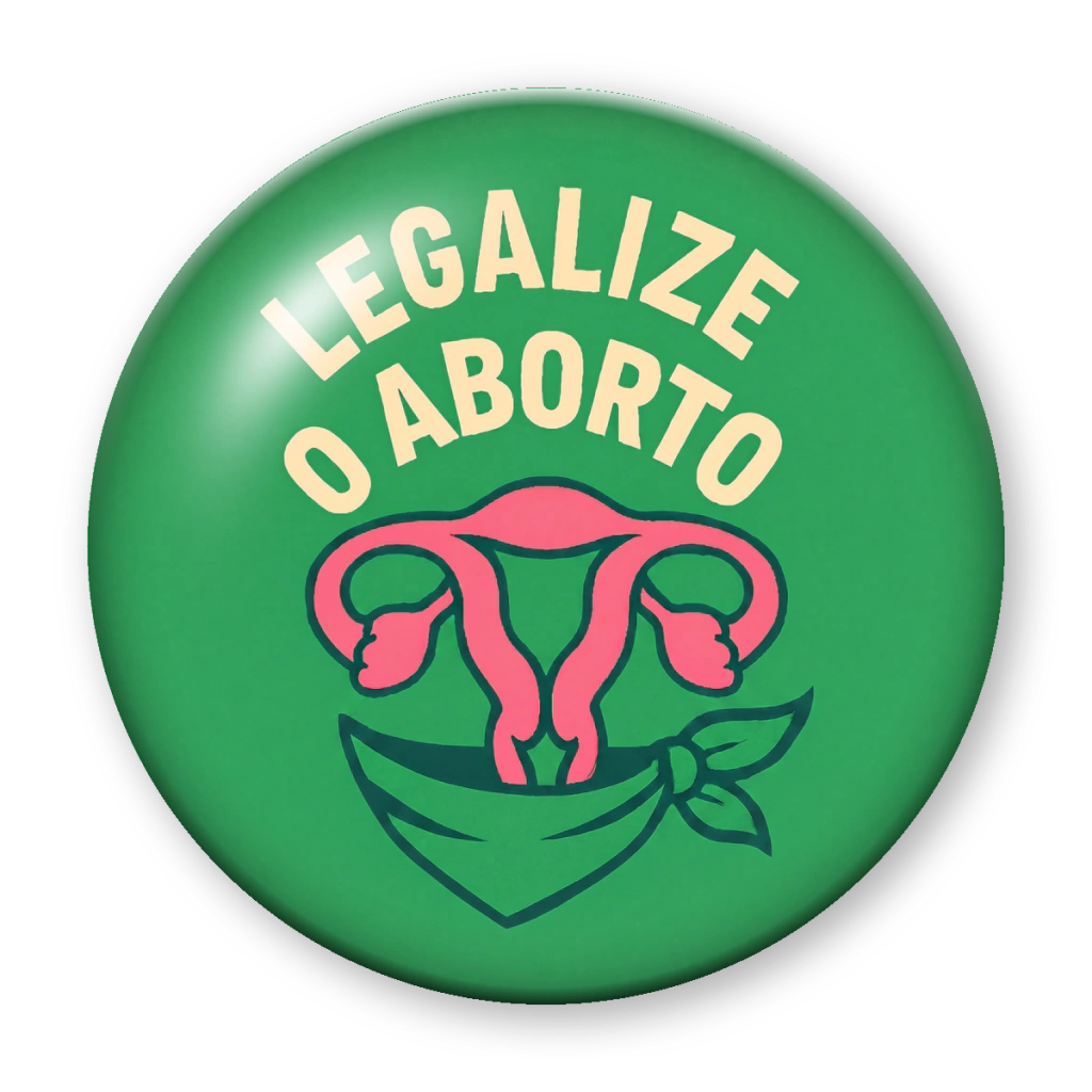 Broche Legalize o Aborto (útero)