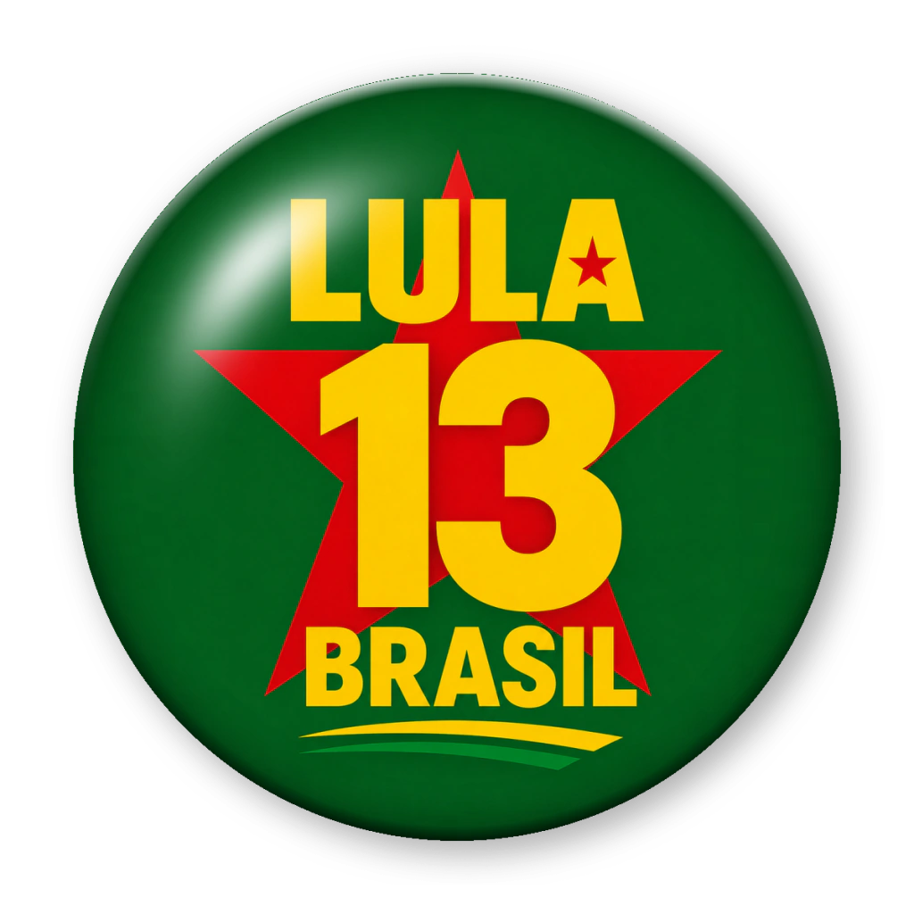 Broche Lula 13 Brasil