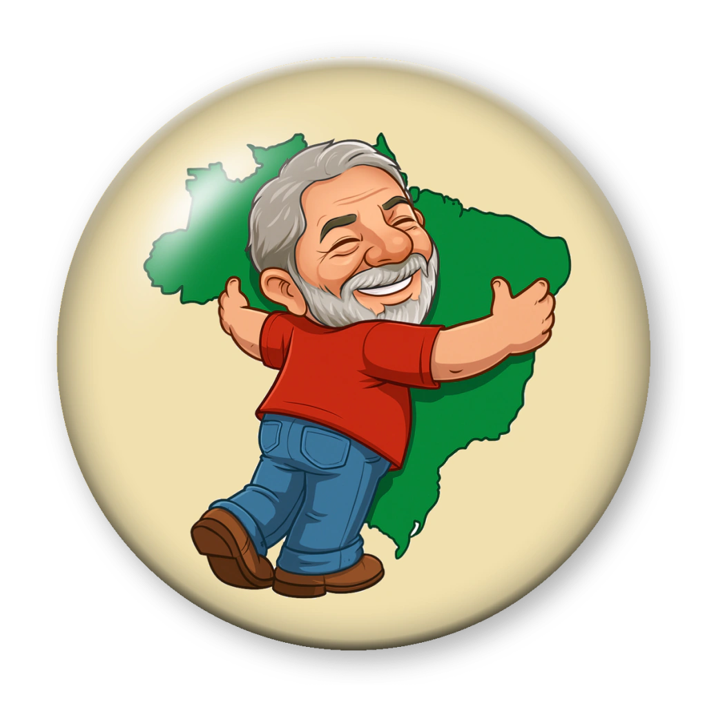 Broche Lula Abraça o Brasil