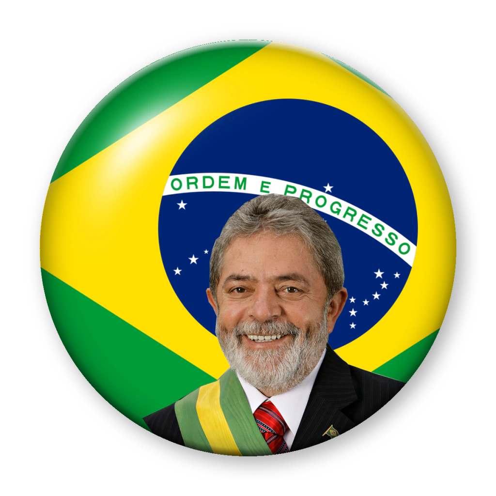 Broche Lula Bandeira do Brasil