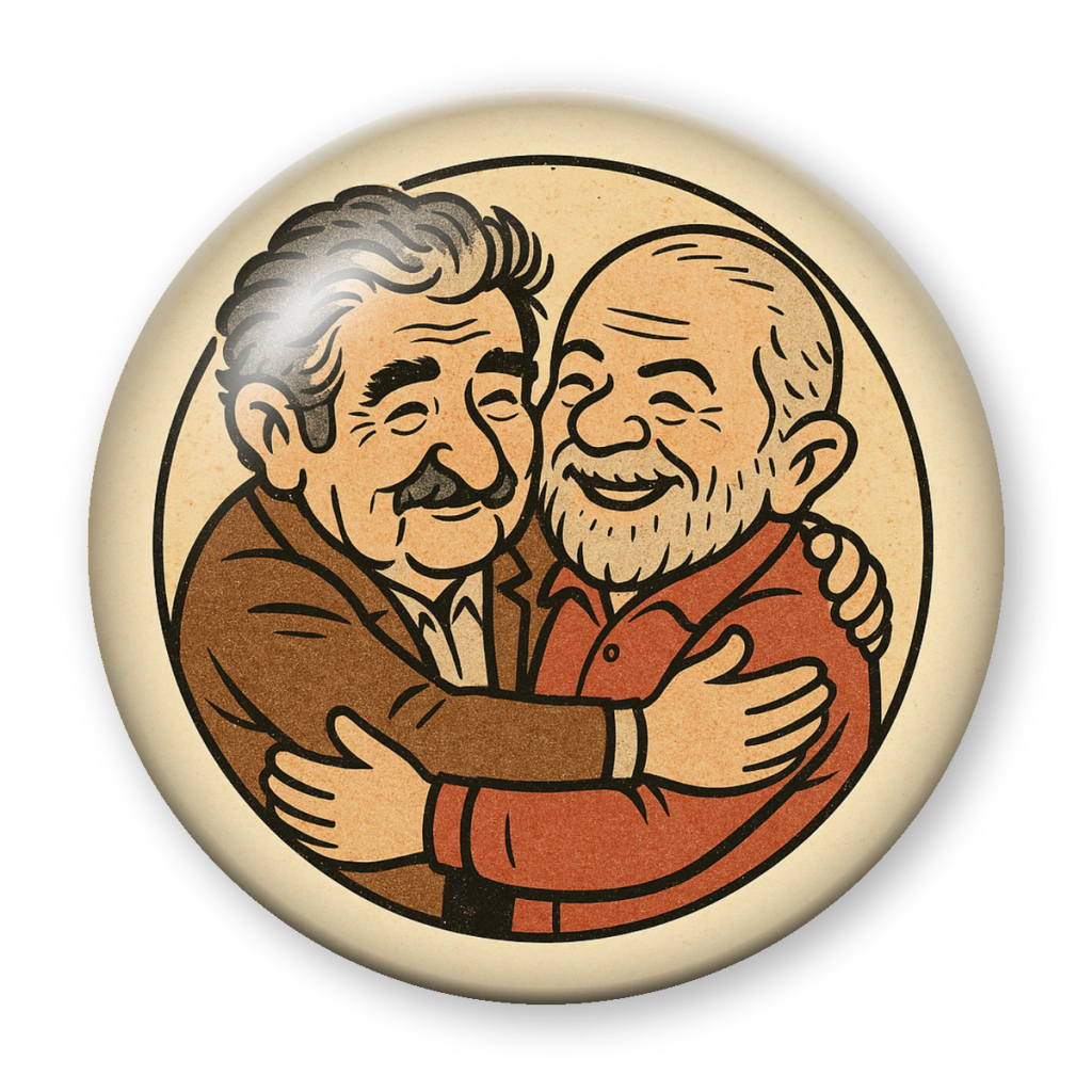 Broche Lula e Mujica