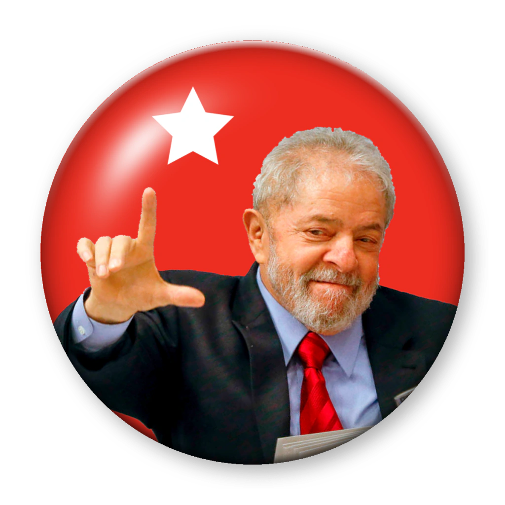Broche Lula faz o L