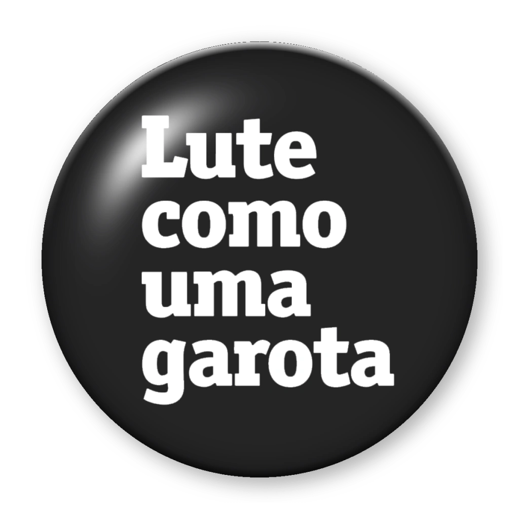Broche Lute Como Uma Garota (preto)