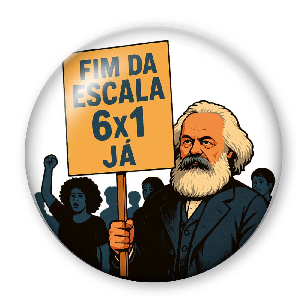 Broche Marx — Fim da Escala 6x1 Já