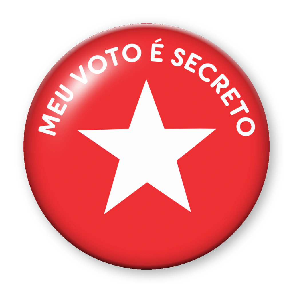 Broche Meu Voto é Secreto
