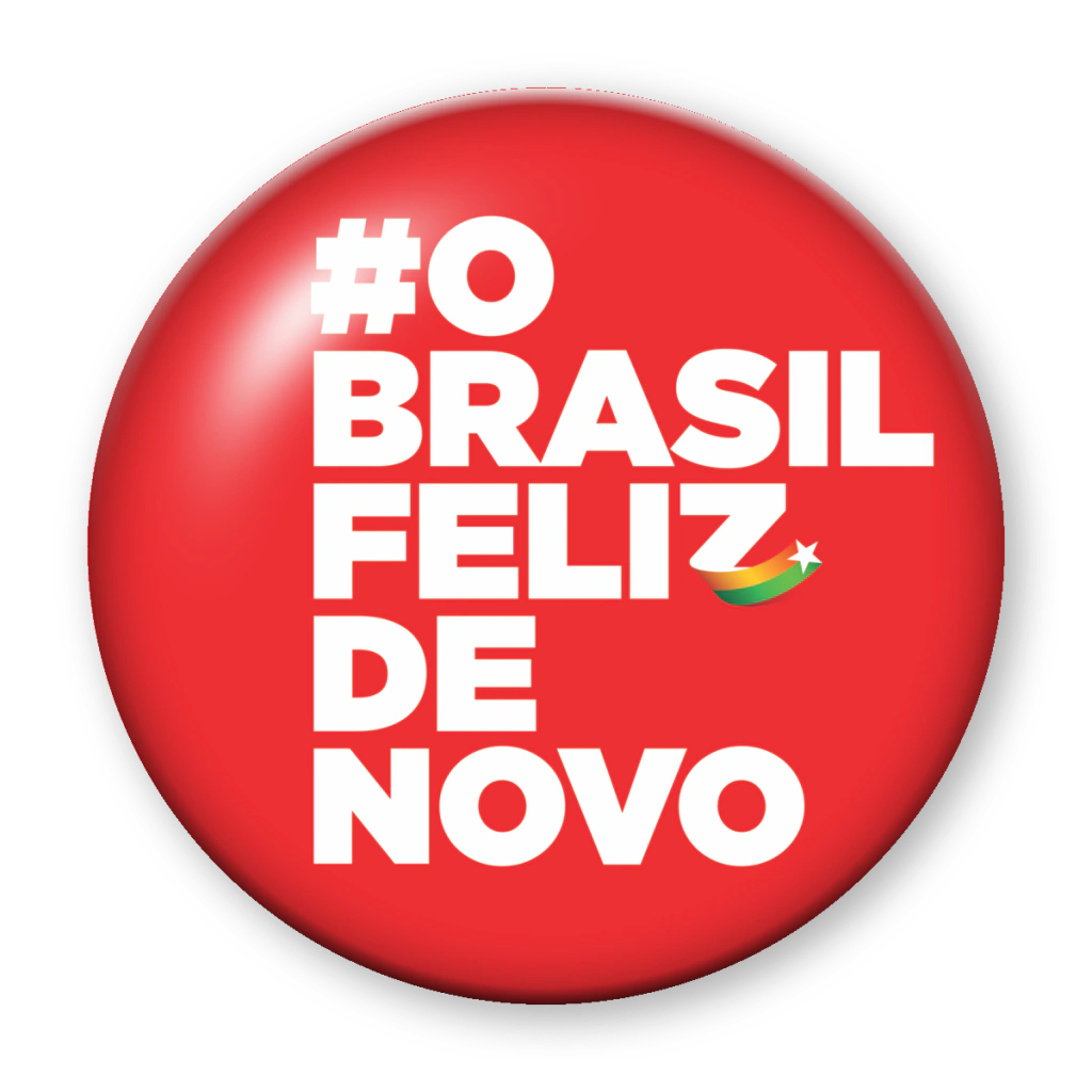 Broche O Brasil Feliz de Novo