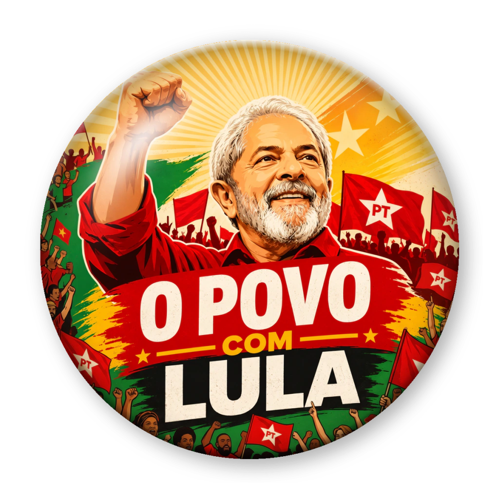 Broche O Povo Ama Lula