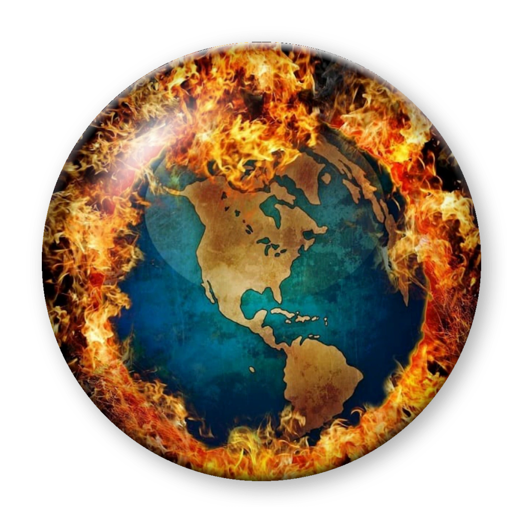 Broche Planeta em Chamas