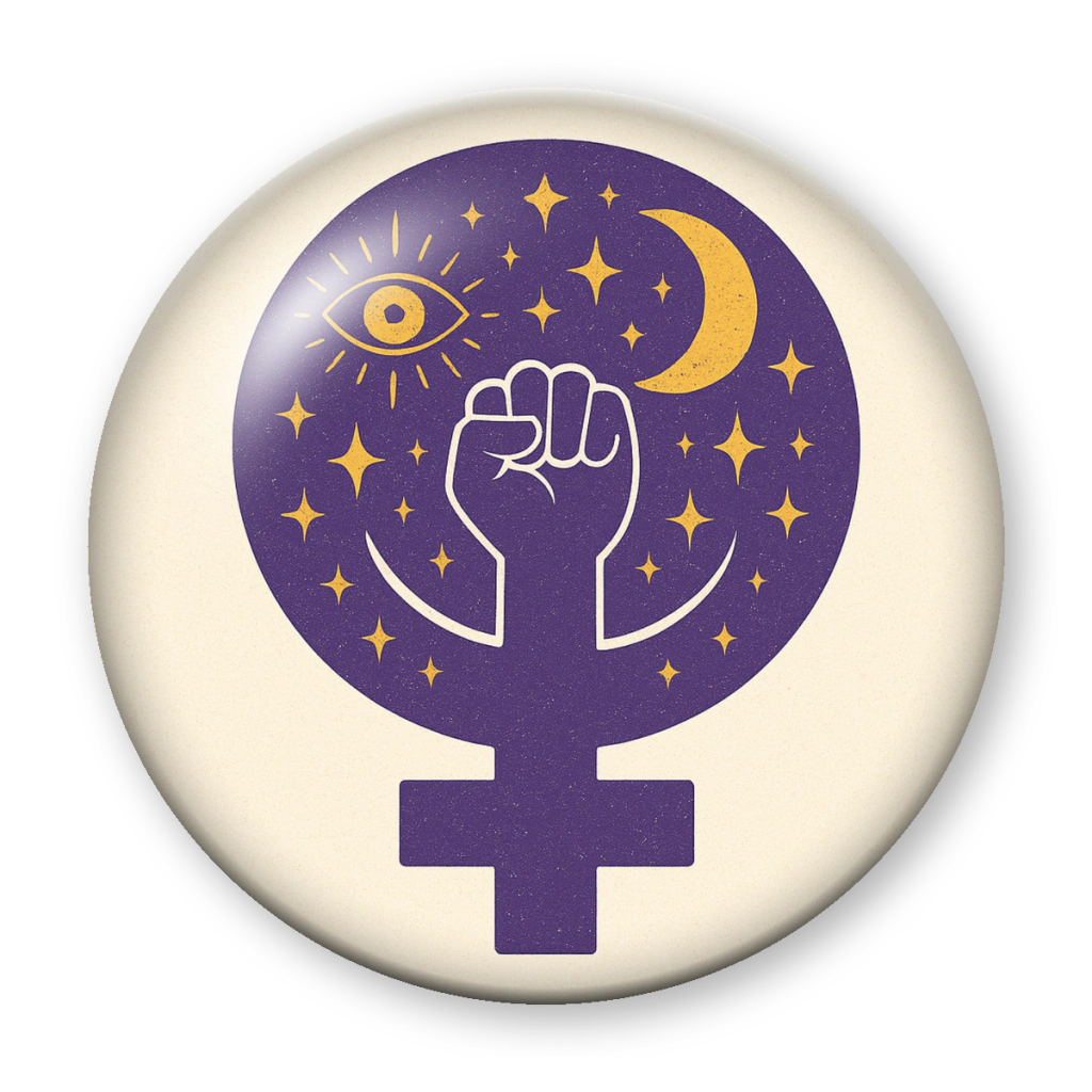 Broche Símbolo Feminista Estrelado