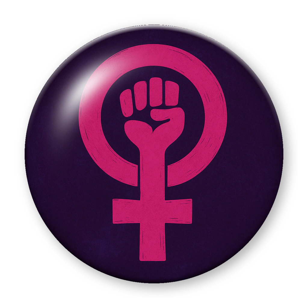 Broche Símbolo Feminista (magenta)