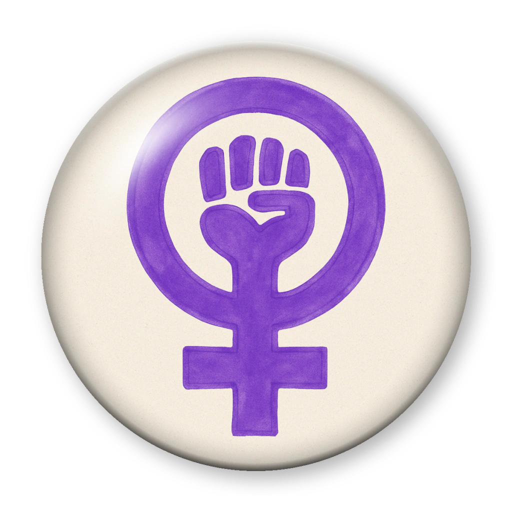 Broche Símbolo Feminista (roxo claro)