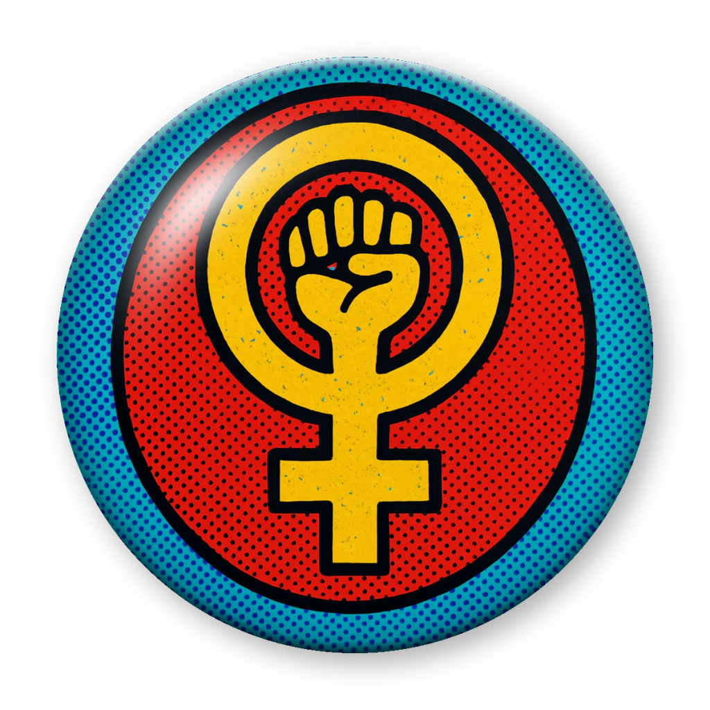 Broche Símbolo Feminista (selo vermelho)