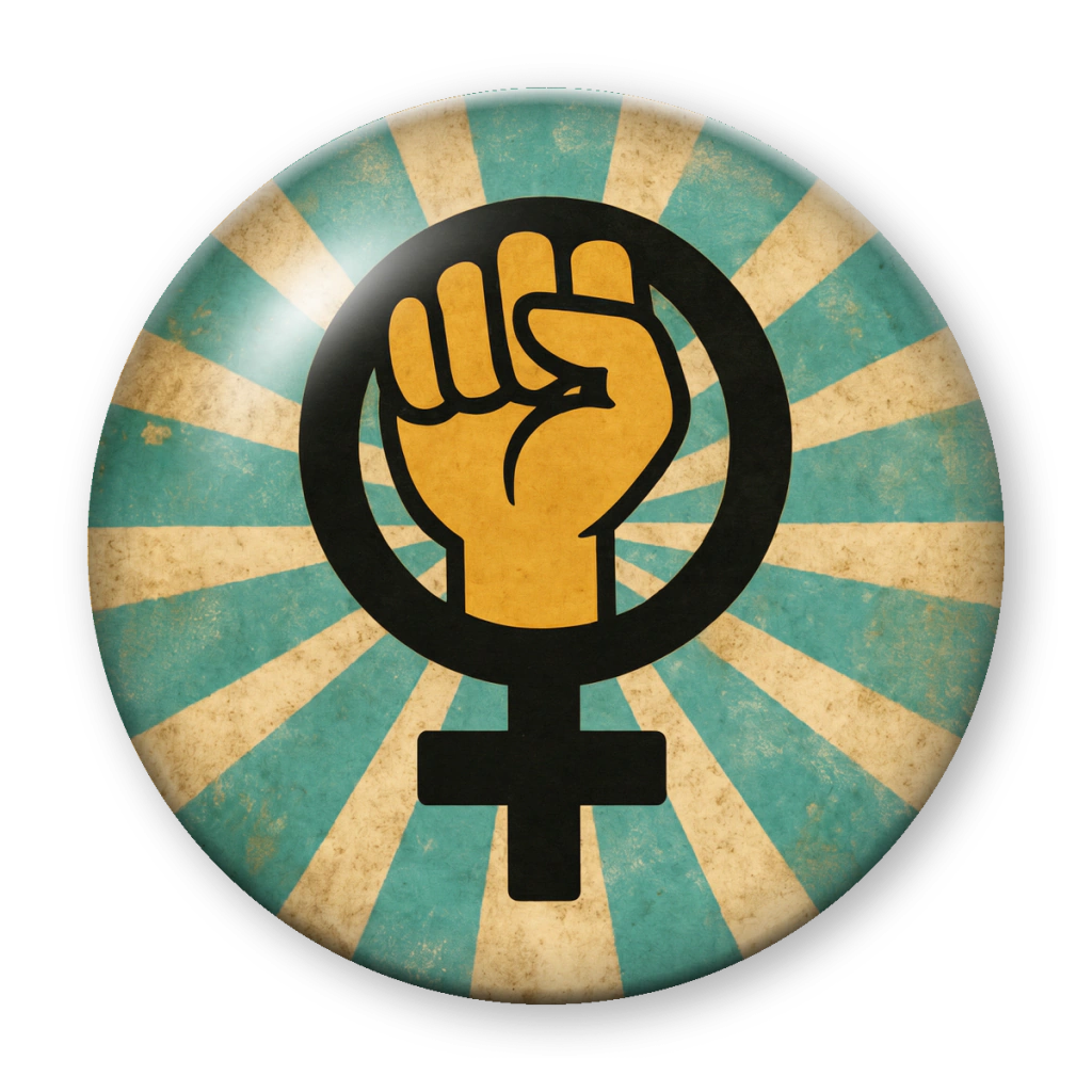 Broche Símbolo Feminista Vintage