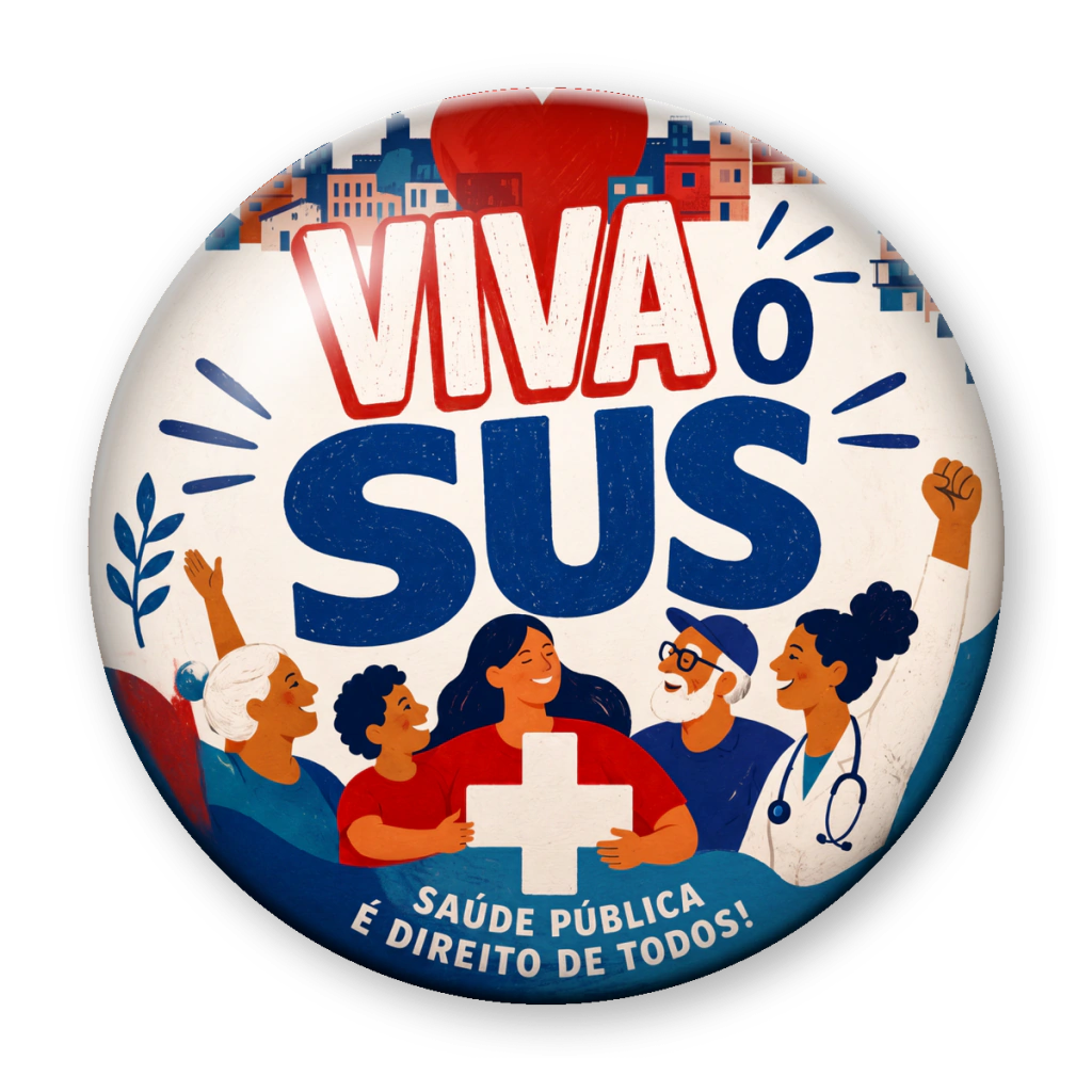 Broche Viva o SUS — Direito de Todos